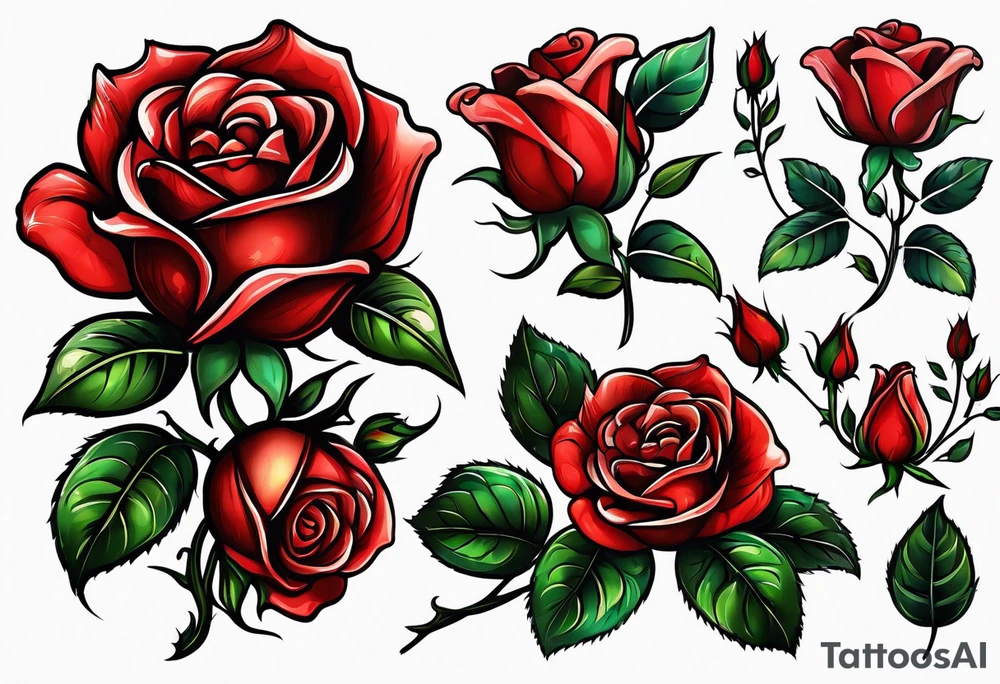 a red rose tattoo idea
