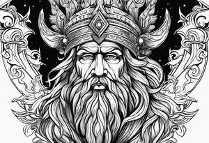 Masculine 
Zeus with thunder bolts tattoo idea