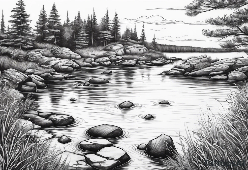 Skipping rocks tattoo idea
