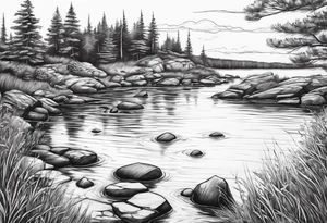 Skipping rocks tattoo idea