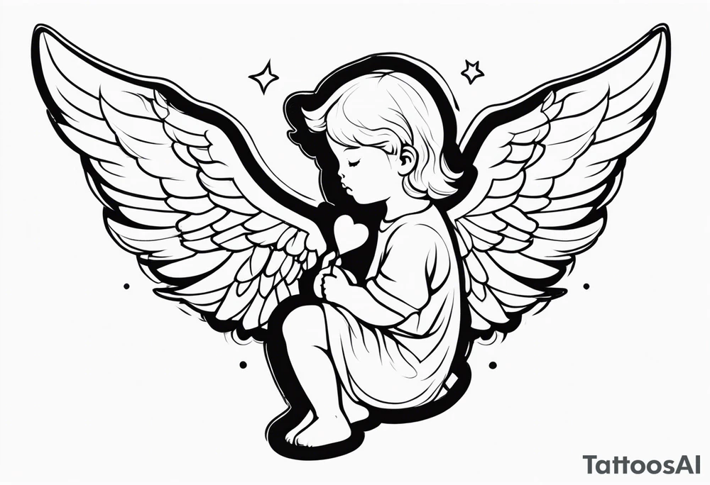 Little angel tattoo idea