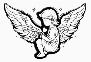Little angel tattoo idea