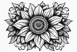 sun flower tattoo idea