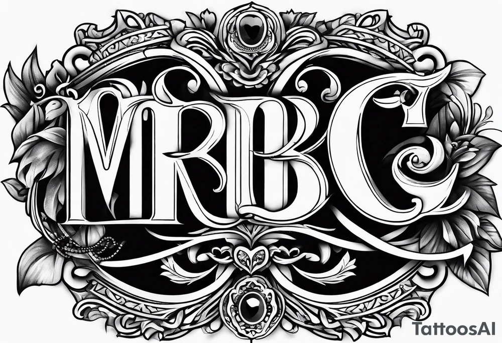 letters: "MRBG" tattoo idea