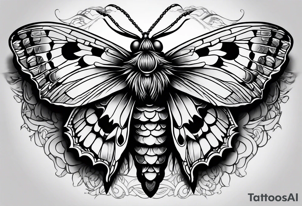 Death moth hand tattoo tattoo idea