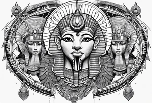 Egyptian gods in space tattoo idea
