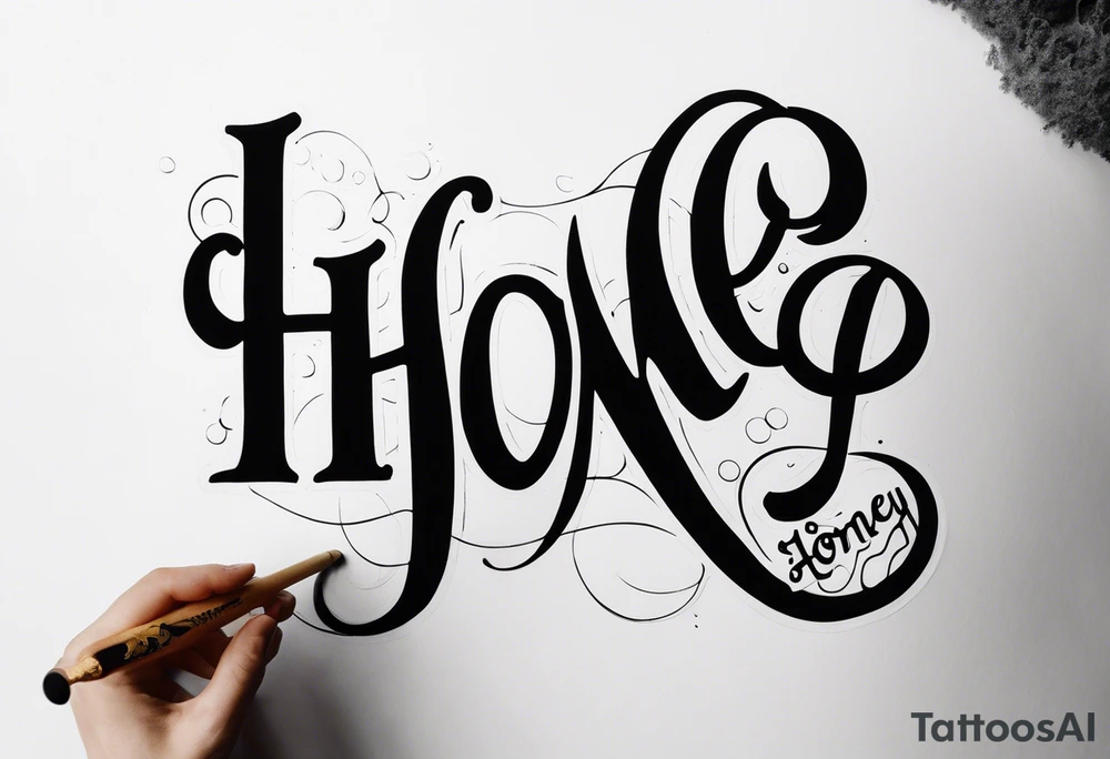 Honey over gravel tattoo idea