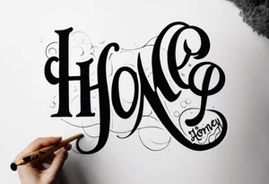 Honey over gravel tattoo idea