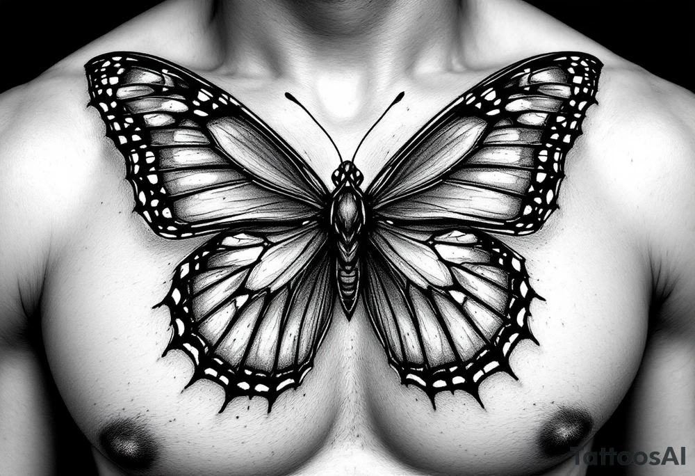 A butterfly that looks like a bow tie. tattoo idea