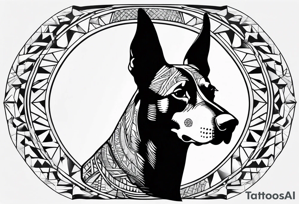 dobermann god tattoo idea