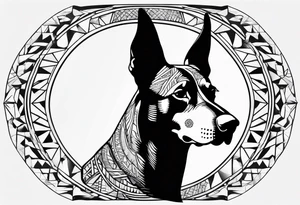 dobermann god tattoo idea