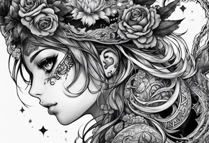 Horror manga, body horror tattoo idea