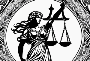 lady justice tattoo idea