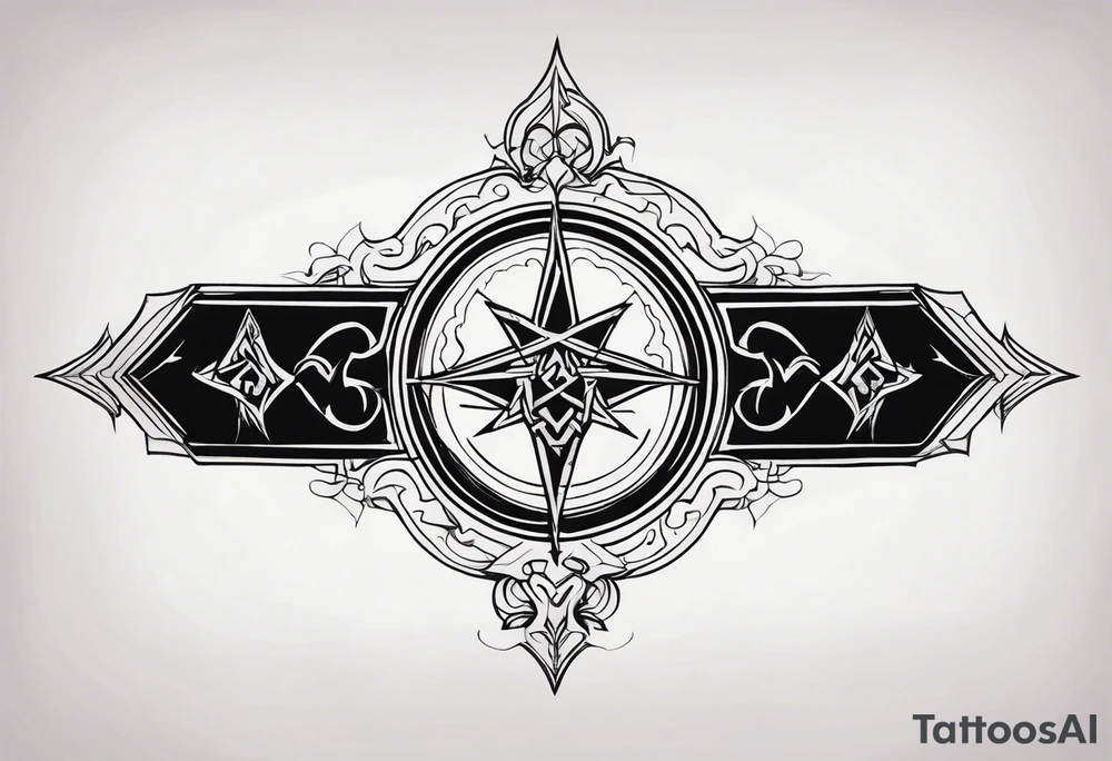 Demonic sigil tramp stamp tattoo idea