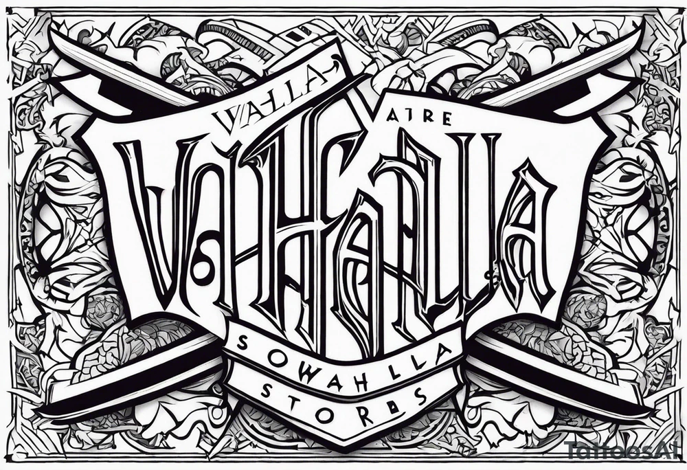 Valhalla swords tribe tattoo idea