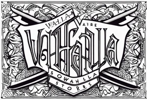 Valhalla swords tribe tattoo idea