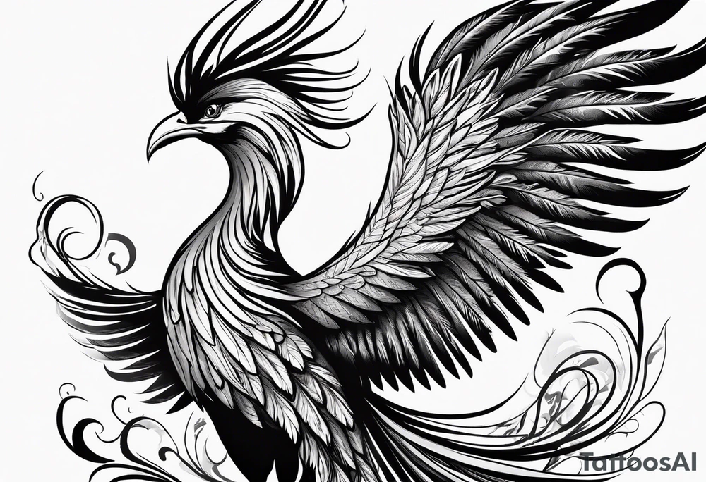 phoenix with extra long tail feathers
long neck tattoo idea
