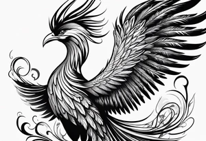 phoenix with extra long tail feathers
long neck tattoo idea