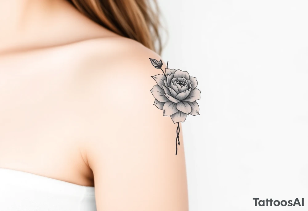 rose and chrysanthemum tattoo idea