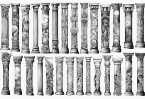 Half of a roman pillar tattoo idea