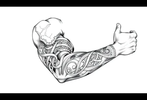 Celtic tribal sleeve tattoo idea