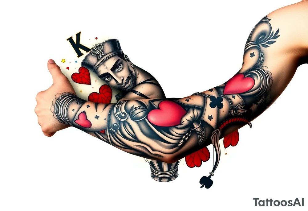 poker
king of hearts tattoo idea
