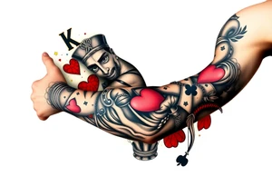 poker
king of hearts tattoo idea