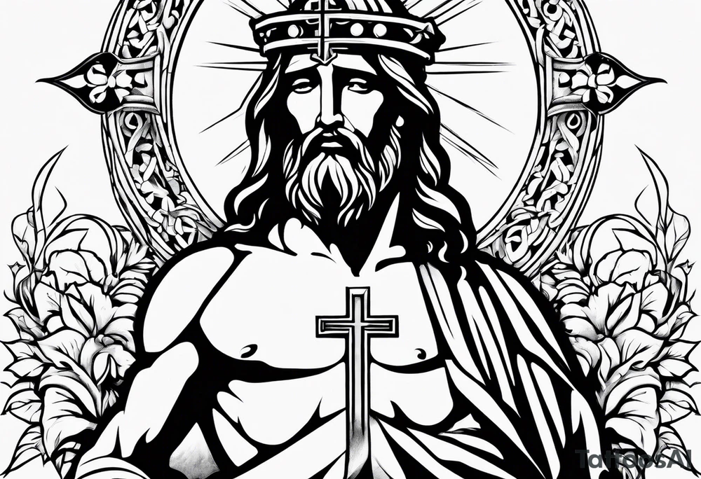 Jesus cross tattoo idea