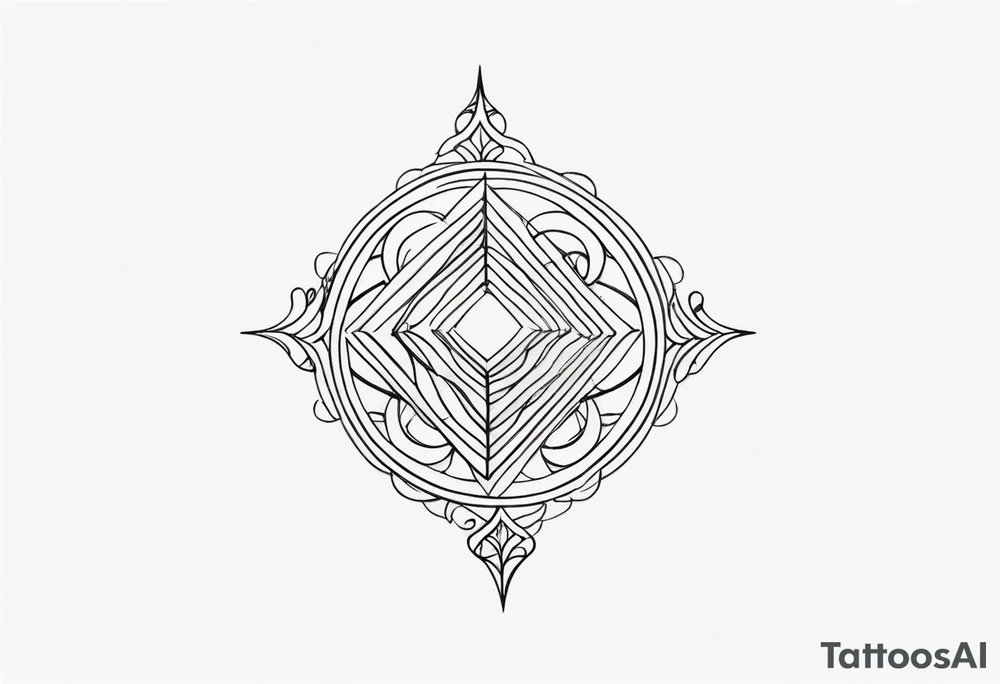 Kazhak inspired tattoo idea for a very small tattoo, outdoors-y themed tattoo idea