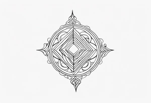 Kazhak inspired tattoo idea for a very small tattoo, outdoors-y themed tattoo idea