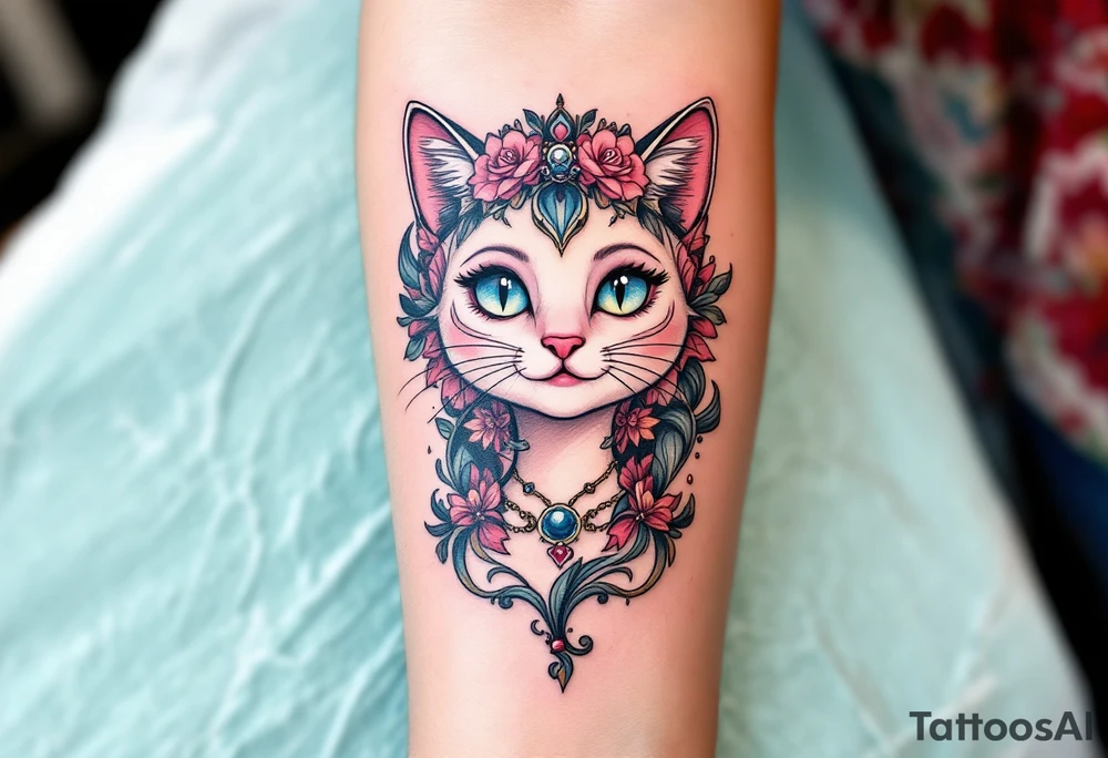 Show off your love for The Aristocats with this charming tattoo of the pink-bowed cat Marie. tattoo idea