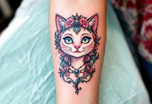 Show off your love for The Aristocats with this charming tattoo of the pink-bowed cat Marie. tattoo idea