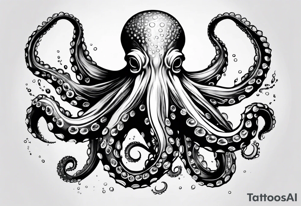 Under water octopus tattoo idea