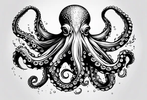 Under water octopus tattoo idea