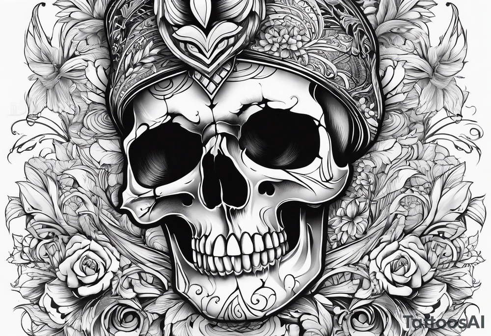 skull tattoo for legs tattoo idea