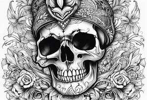 skull tattoo for legs tattoo idea