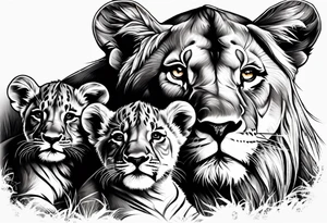 Lioness & Cubs tattoo idea