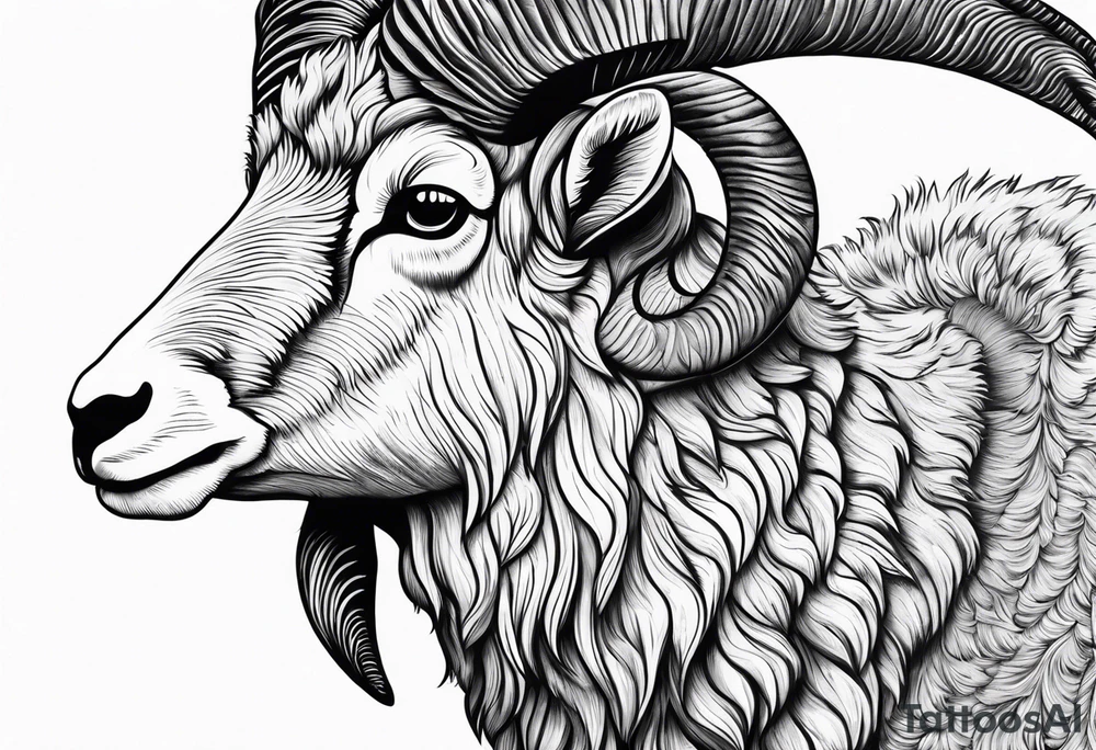 Bright angel trail with a big horn sheep tattoo idea