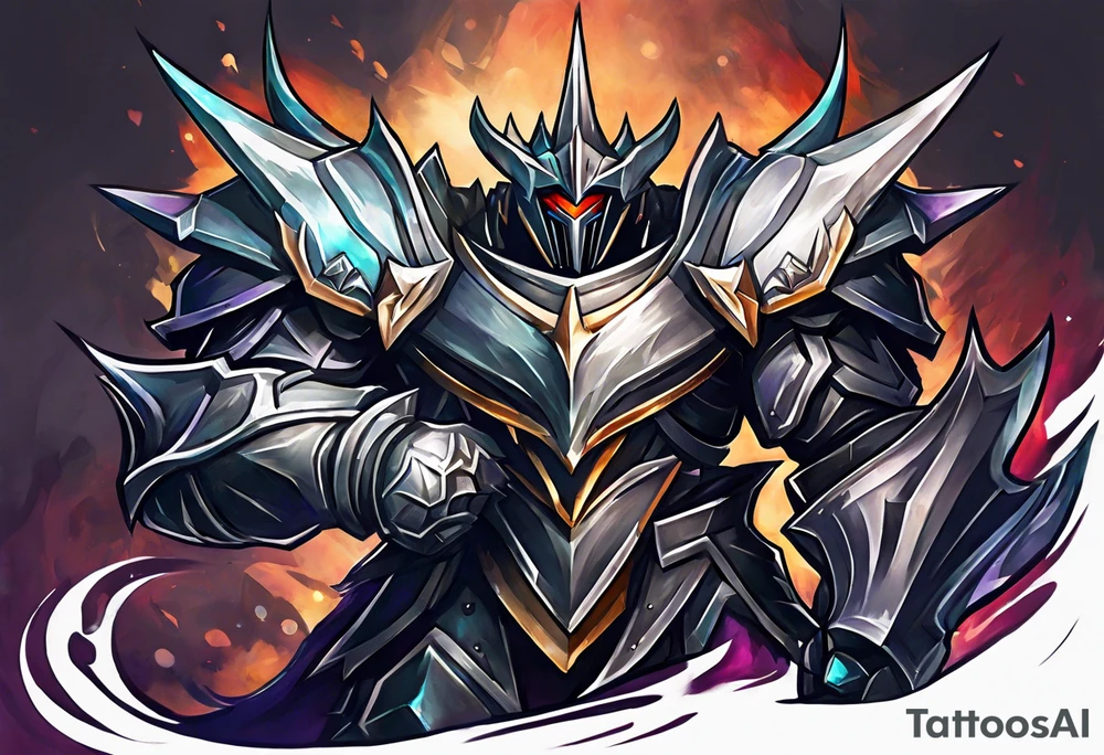 Mordekaiser from league of legends upper arm tattoo tattoo idea