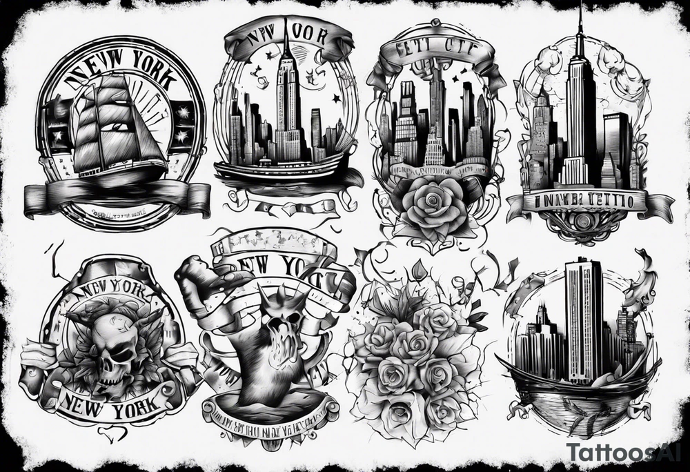 New York City vintage tattoo idea