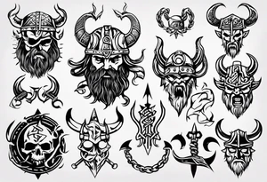 Heading saying “Viking Customs” tattoo idea