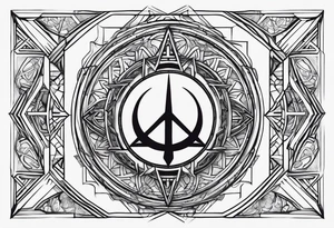 Symbol of Jedi, symbol of Crescent moon downward, symbol of peace, symbol of Atheist, symbol of freedom all combined into one tattoo idea