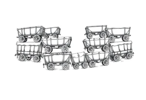 Wagons are stacked in the shape of a heart tattoo idea