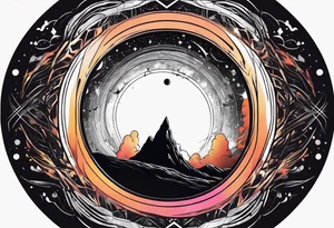 A black hole tattoo idea
