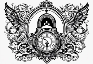 Infinity symbol with lock and key tattoo idea