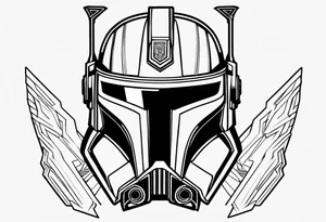 Captain Rex, Pistols drawn, Phoenix Squadron Helmet, Ahsoka Tano tattoo idea