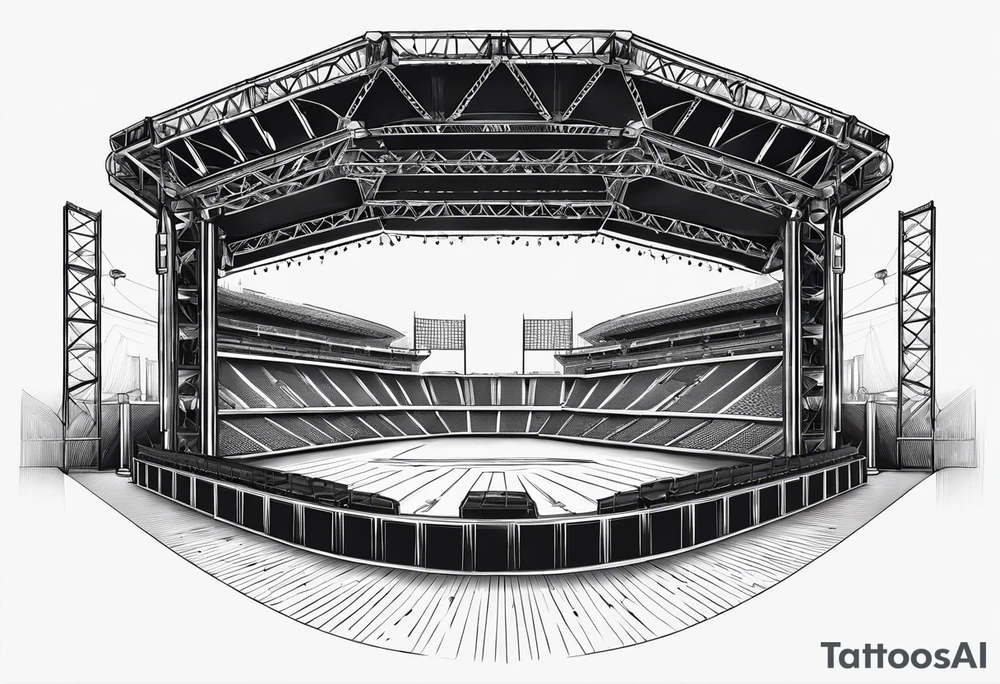Truss, stage,show, music, mix stadion, faders tattoo idea