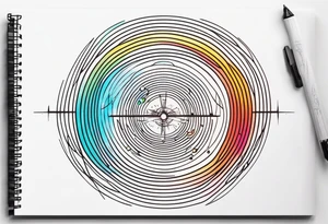 electromagnetic wave, diffraction phenomena, physics tattoo idea