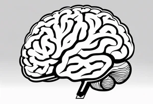 Picture of a brain with a letter I in it tattoo idea