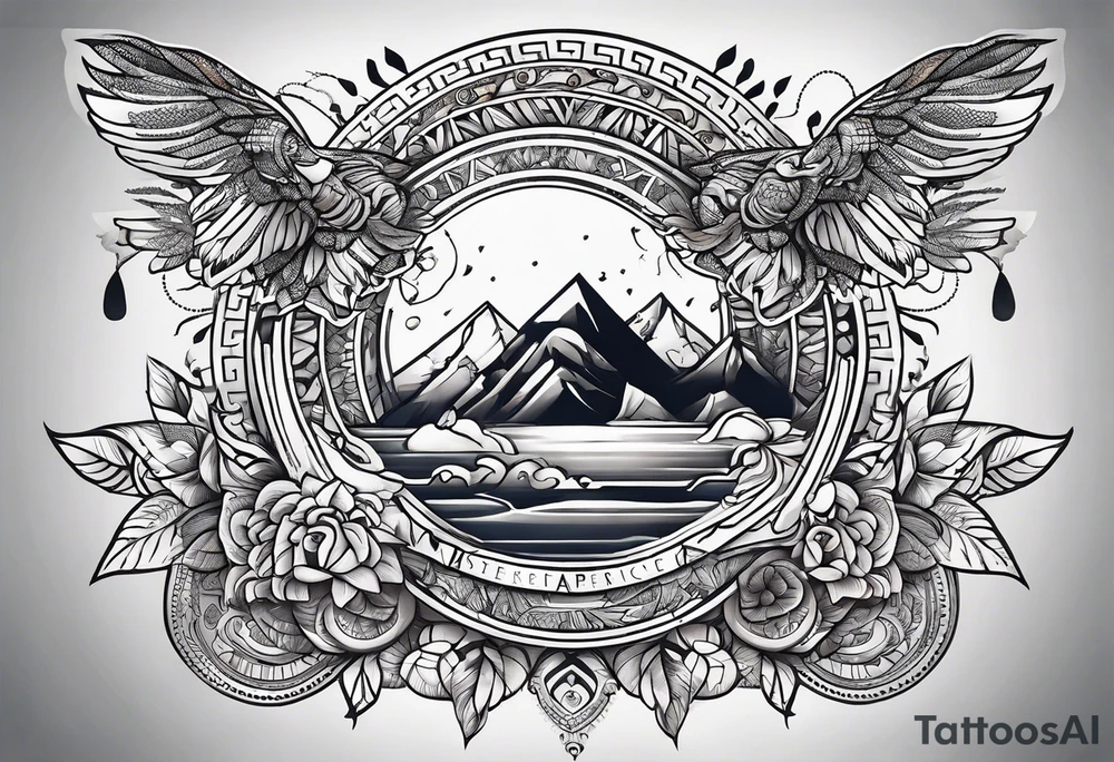 ayurvedic medicine and pursuit of health based knowledge tattoo idea